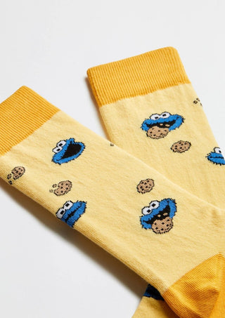 BESOCKS - Cookie Monster Yellow - Sokker i Økologisk Bomull 36 - 40 - COLORPOP
