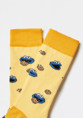 BESOCKS - Cookie Monster Yellow - Sokker i Økologisk Bomull 36 - 40 - COLORPOP