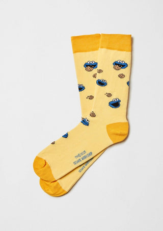 BESOCKS - Cookie Monster Yellow - Sokker i Økologisk Bomull 36 - 40 - COLORPOP