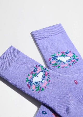 BESOCKS - Snoopy Blossom - Sokker i Økologisk Bomull 36-40 - COLORPOP