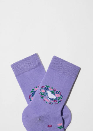 BESOCKS - Snoopy Blossom - Sokker i Økologisk Bomull 36-40 - COLORPOP
