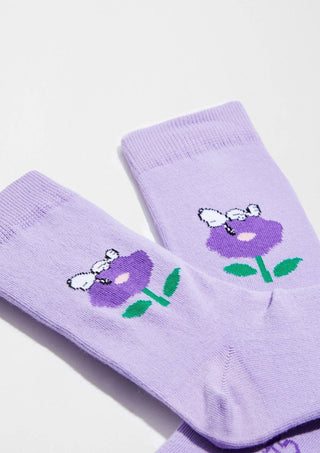 BESOCKS - Snoopy Flower - Sokker i Økologisk Bomull 36-40 - COLORPOP