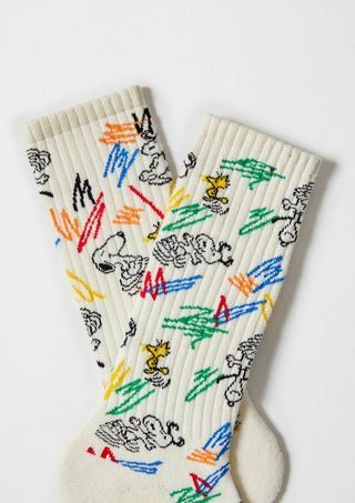 BESOCKS - Snoopy Paint - Sokker i Økologisk Bomull 36 - 40 - COLORPOP