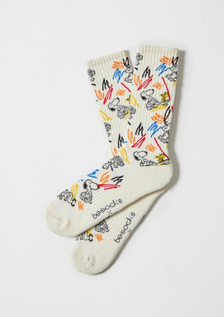BESOCKS - Snoopy Paint - Sokker i Økologisk Bomull 36 - 40 - COLORPOP