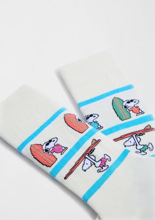 BESOCKS - Snoopy Surf - Sokker i Økologisk Bomull 36 - 40 - COLORPOP