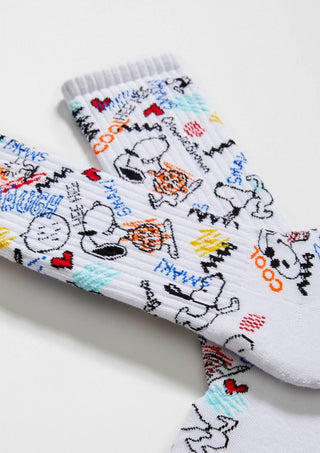 BESOCKS - Snoopy Urban Street - Sokker i Økologisk Bomull 36 - 40 - COLORPOP