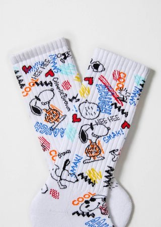 BESOCKS - Snoopy Urban Street - Sokker i Økologisk Bomull 41 - 46 - COLORPOP