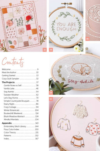 Better Day Books - Cozy Stitches: 12 Calm & Creative Embroidery Projects - COLORPOP