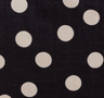 black and cream polka dot