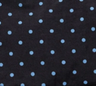 black and sky blue micro dot
