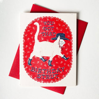 Bromstad Printing Co. - Birthday Strut - Risograf Kort - COLORPOP