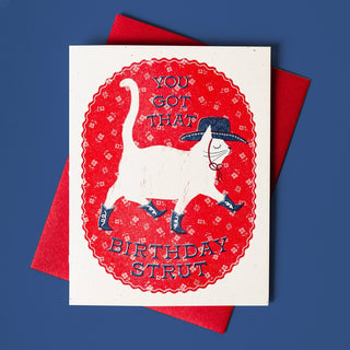 Bromstad Printing Co. - Birthday Strut - Risograf Kort - COLORPOP