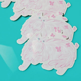 Bromstad Printing Co. - Butterfly Cat - Transparent Klistremerke - COLORPOP