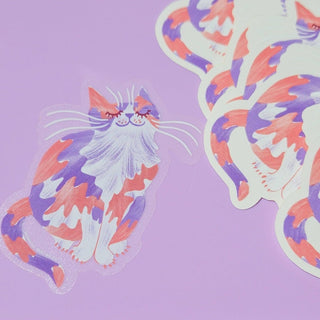 Bromstad Printing Co. - Calico Cat - Transparent Klistremerke - COLORPOP