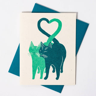 Bromstad Printing Co. - Love Cats - Risograf Kort - COLORPOP