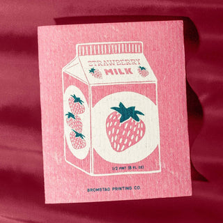 Bromstad Printing Co. - Svensk kjøkkenklut - Strawberry Milk - COLORPOP