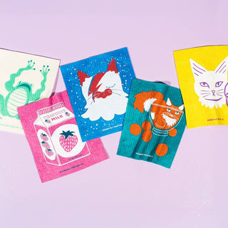 Bromstad Printing Co. - Svensk kjøkkenklut - Strawberry Milk - COLORPOP