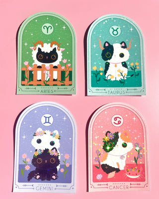 Zodiac Kitty Stjernetegn-klistremerker
