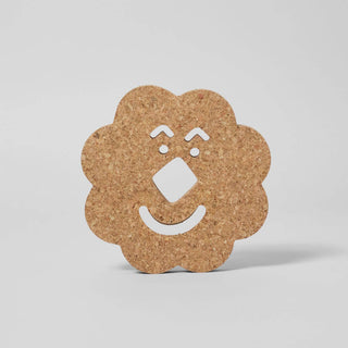 Flower-shaped Chunky Cork Trivet 15 cm