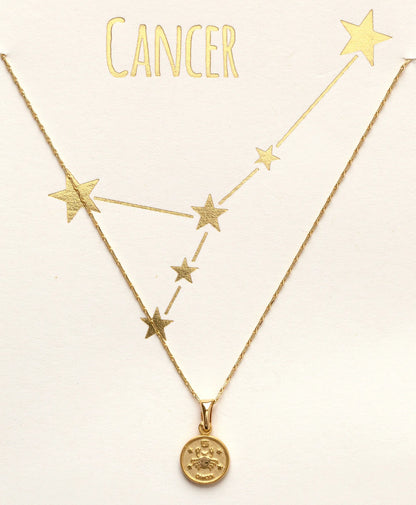 Tiny Zodiac Medallion - Cancer