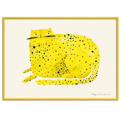 Yellow Cat A5 - Innrammet