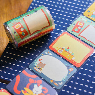 Rull med 100 Etiketter - Journal and Craft
