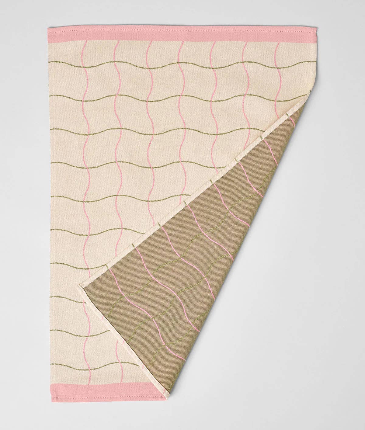 Wave Grid Natural - Kjøkkenhåndkle