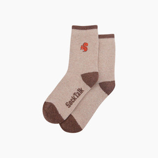 Ullsokker med Brodert Ekorn 36-40