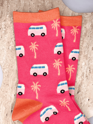 COLORPOP - Bambussokker Campervan Korall Str. 36 - 40 - COLORPOP