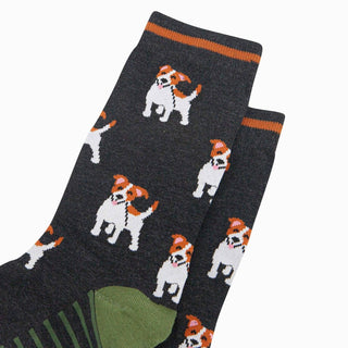COLORPOP - Bambussokker Jack Russell Sort Str. 41 - 45 - COLORPOP