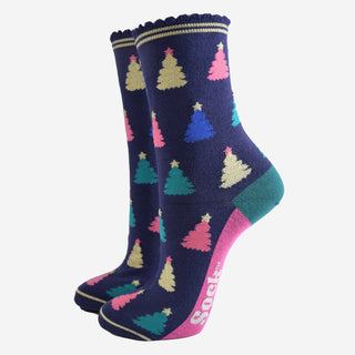 COLORPOP - Bambussokker Juletrær Glitter Str. 36 - 40 - COLORPOP