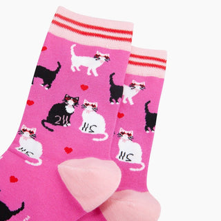 COLORPOP - Bambussokker Katter Rosa Str. 36 - 40 - COLORPOP