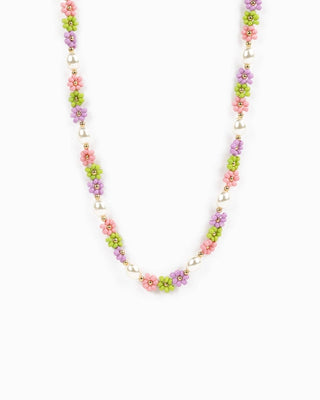 COLORPOP - Fargerikt Halskjede med Perler og Blomster - Pastell - COLORPOP