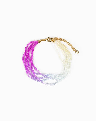 COLORPOP - Flerlags Ombre Glassperlearmbånd Lilla - COLORPOP