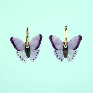 PURPLE BUTTERFLY Øreringer