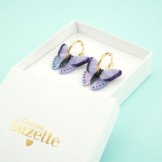 PURPLE BUTTERFLY Øreringer