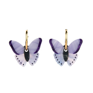 PURPLE BUTTERFLY Øreringer