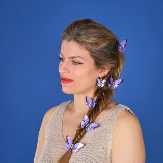 PURPLE BUTTERFLY Øreringer