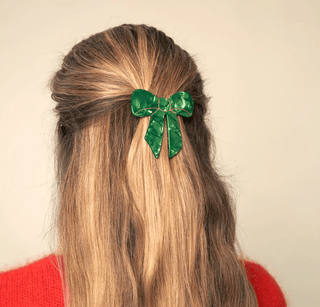 Coucou Suzette - GREEN RIBBON Hårklemme (barrette) - COLORPOP