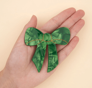 Coucou Suzette - GREEN RIBBON Hårklemme (barrette) - COLORPOP