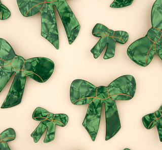 Coucou Suzette - GREEN RIBBON Hårklemme (barrette) - COLORPOP