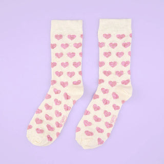 Coucou Suzette - PINK HEART Sokker - COLORPOP