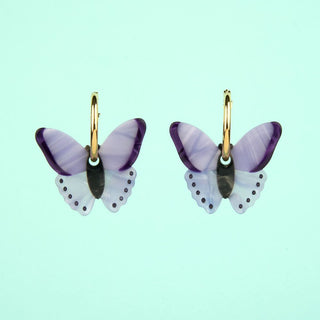 Coucou Suzette - PURPLE BUTTERFLY Øreringer - COLORPOP