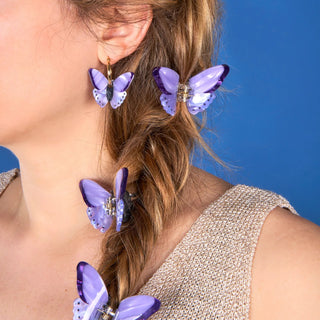 Coucou Suzette - PURPLE BUTTERFLY Øreringer - COLORPOP