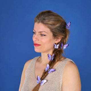 Coucou Suzette - PURPLE BUTTERFLY Øreringer - COLORPOP