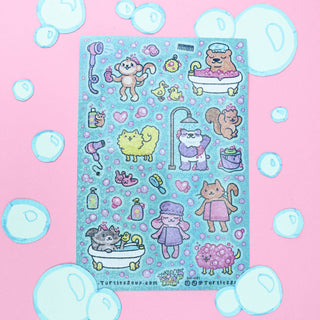 Bath Time Animals - Klistremerker