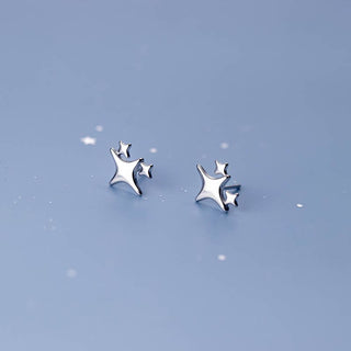 Sparkle Star Trio - Øredobber i Sølv