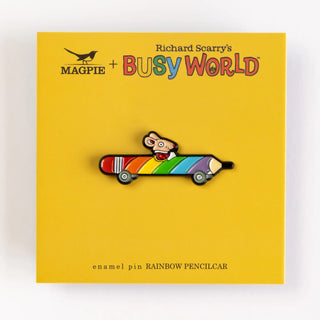 Busy Town - Rainbow Pencilcar Enamel Pin