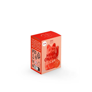 Lucky Cat Mini Dekorasjon - Neon Orange
