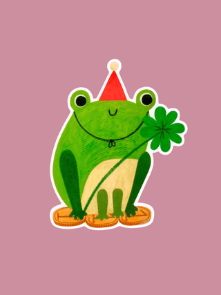 Daria Solak Illustrations - LUCKY FROG Klistremerke - COLORPOP